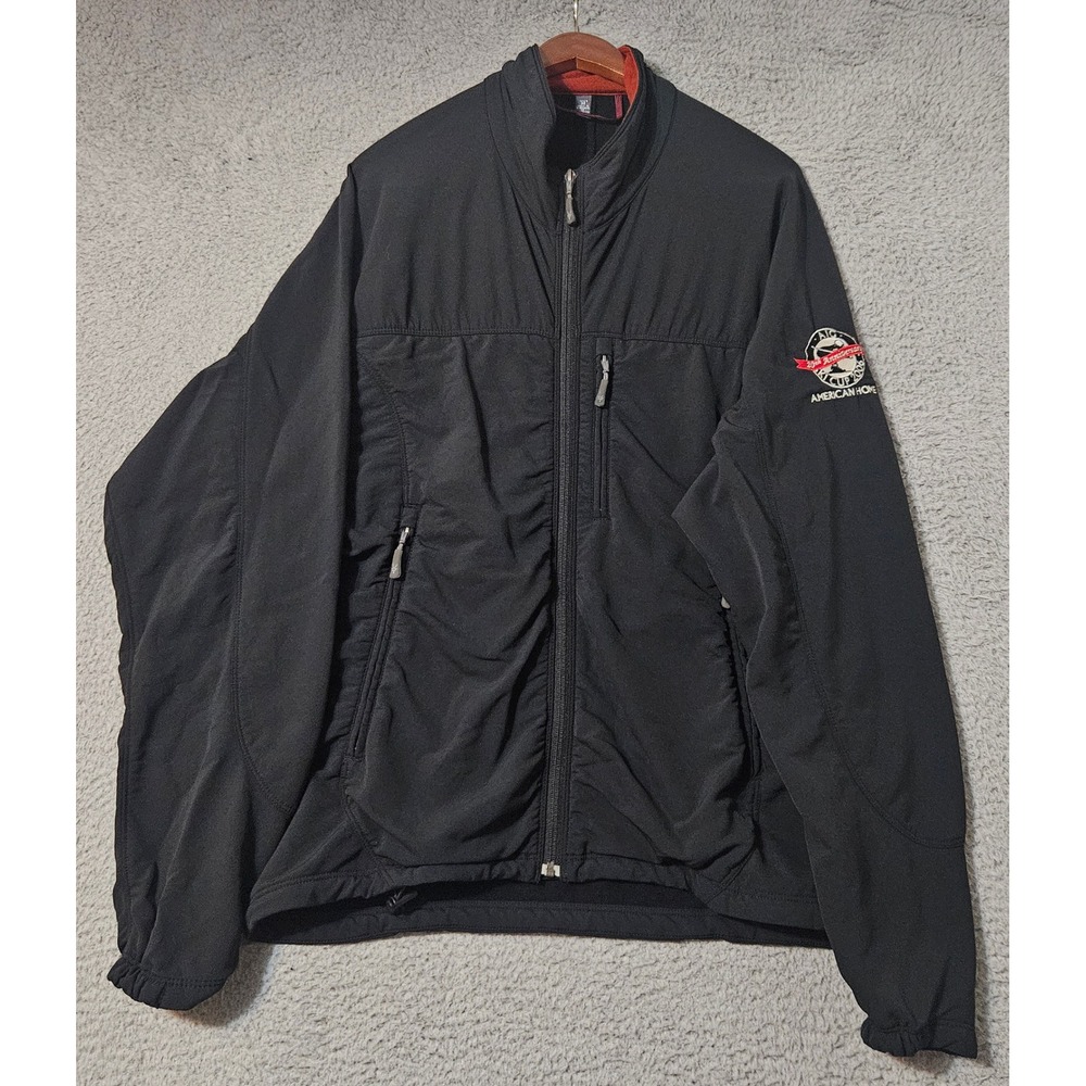 Ibex Mens Climawool Merino Wool Blend Full Zip Softshell Jacket Black Sz‎ Medium